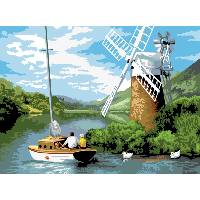 56300607b77EgbpPqwhMf Malen nach Zahlen 39x28,6cm Windmühle
