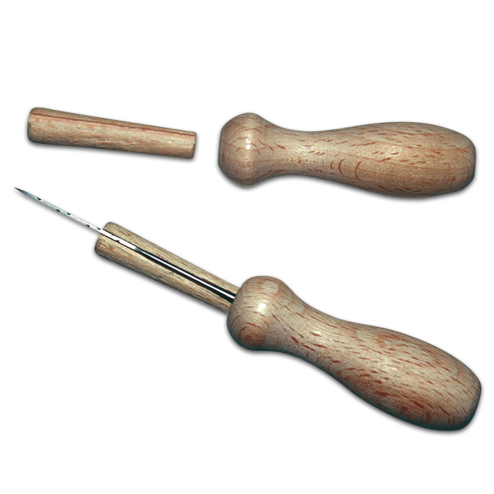 Filznadelgriff für 1 Nadel Holz 19x15x66mm