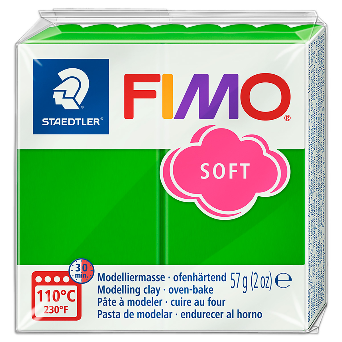 FIMO soft 55x55x15mm 57g tropischgrün