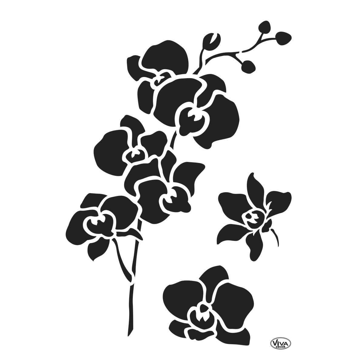 Universal-Schablone DIN A4 Orchidee