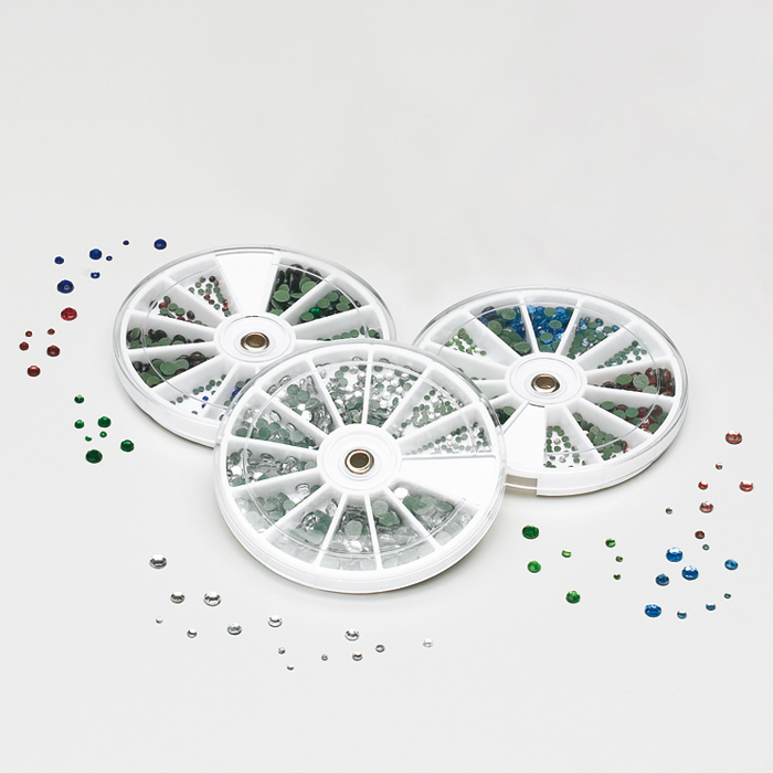 Strass-Steine 1,5/2,5/3/5mm 1.440 St. 7 Farben Strass-Steine 1,5/2,5/3/5mm 1.440 St. 7 Farben