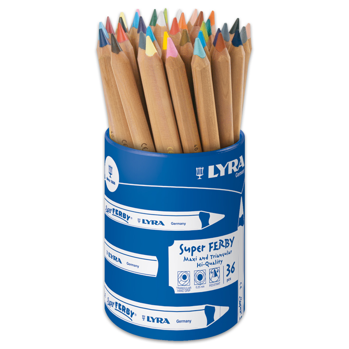Super Ferby natur Dreikantform 36 Farbstifte/24 Farben