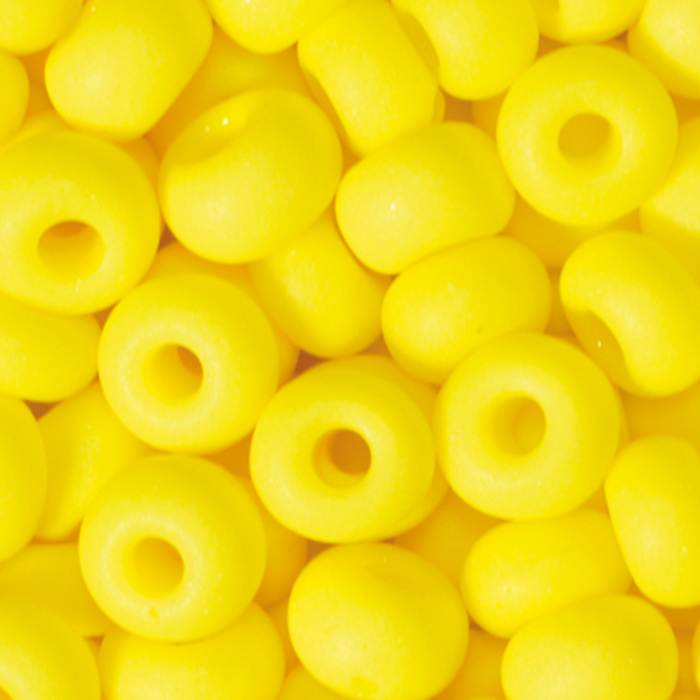 Rocailles satt matt 2,6mm 500g gelb