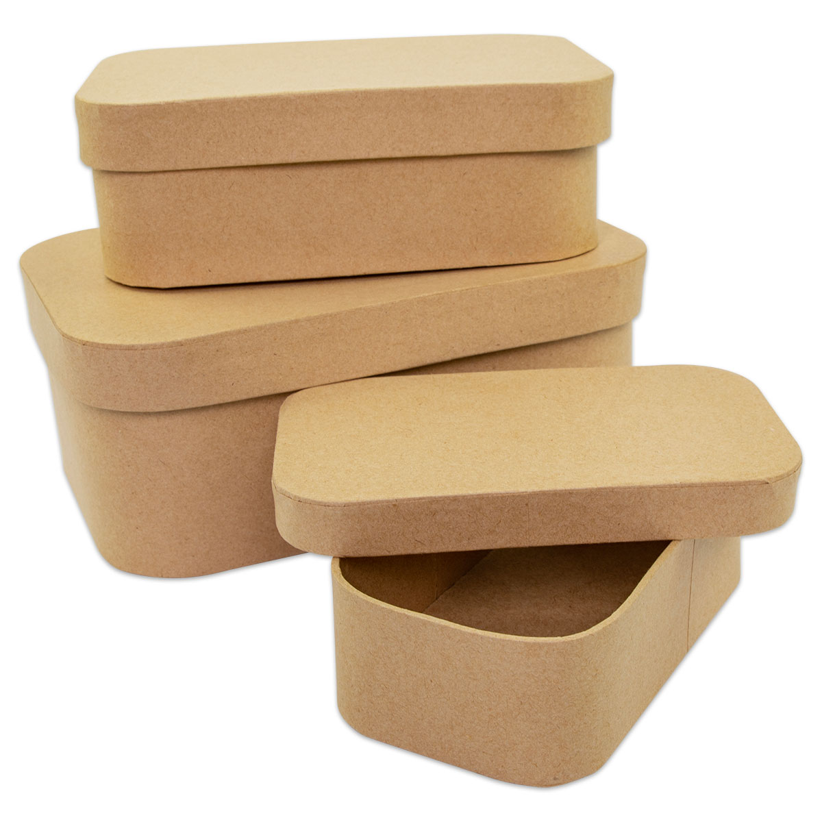 Pappschachteln Rechteck 3er-Set
