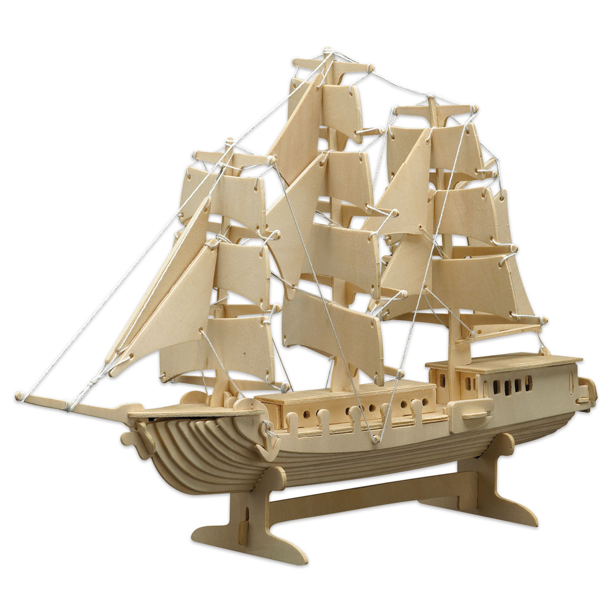 Holzbausatz Segelschiff 42x30cm 80 Teile