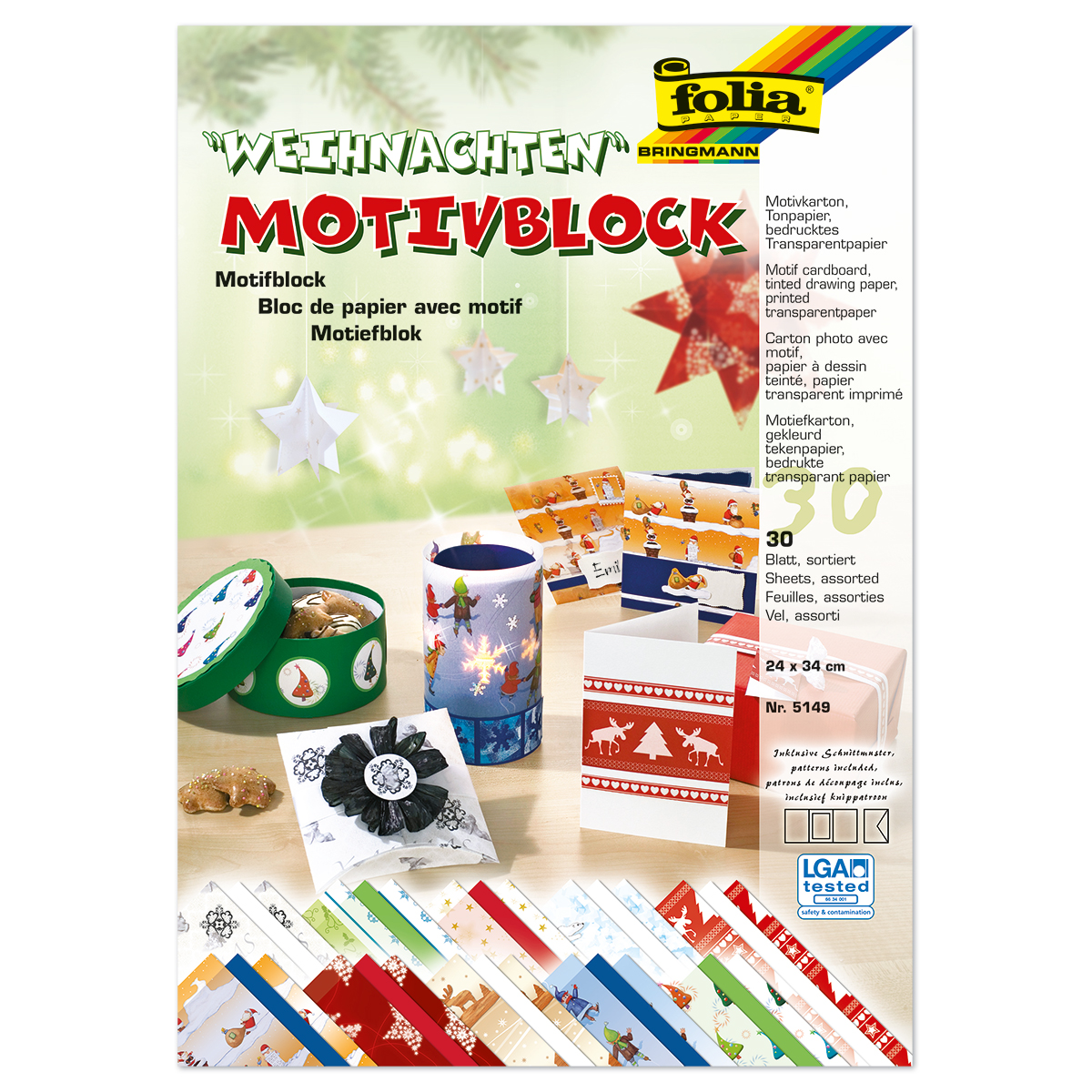 Motivblock 24x34cm 30 Bl. Weihnachten II