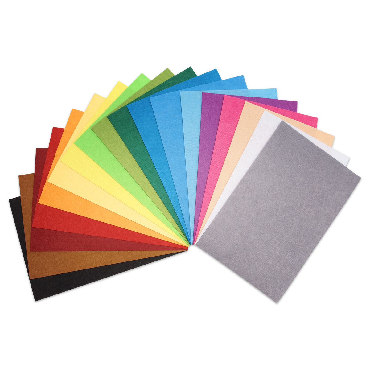 Bastellfilz-Sortiment 20x30cm 54 Bl./18 Farben