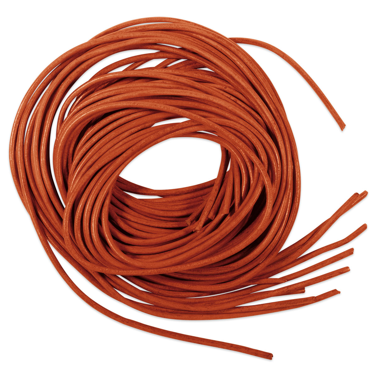 Lederriemchen rund 1-1,5mm 1m 10 St. orange