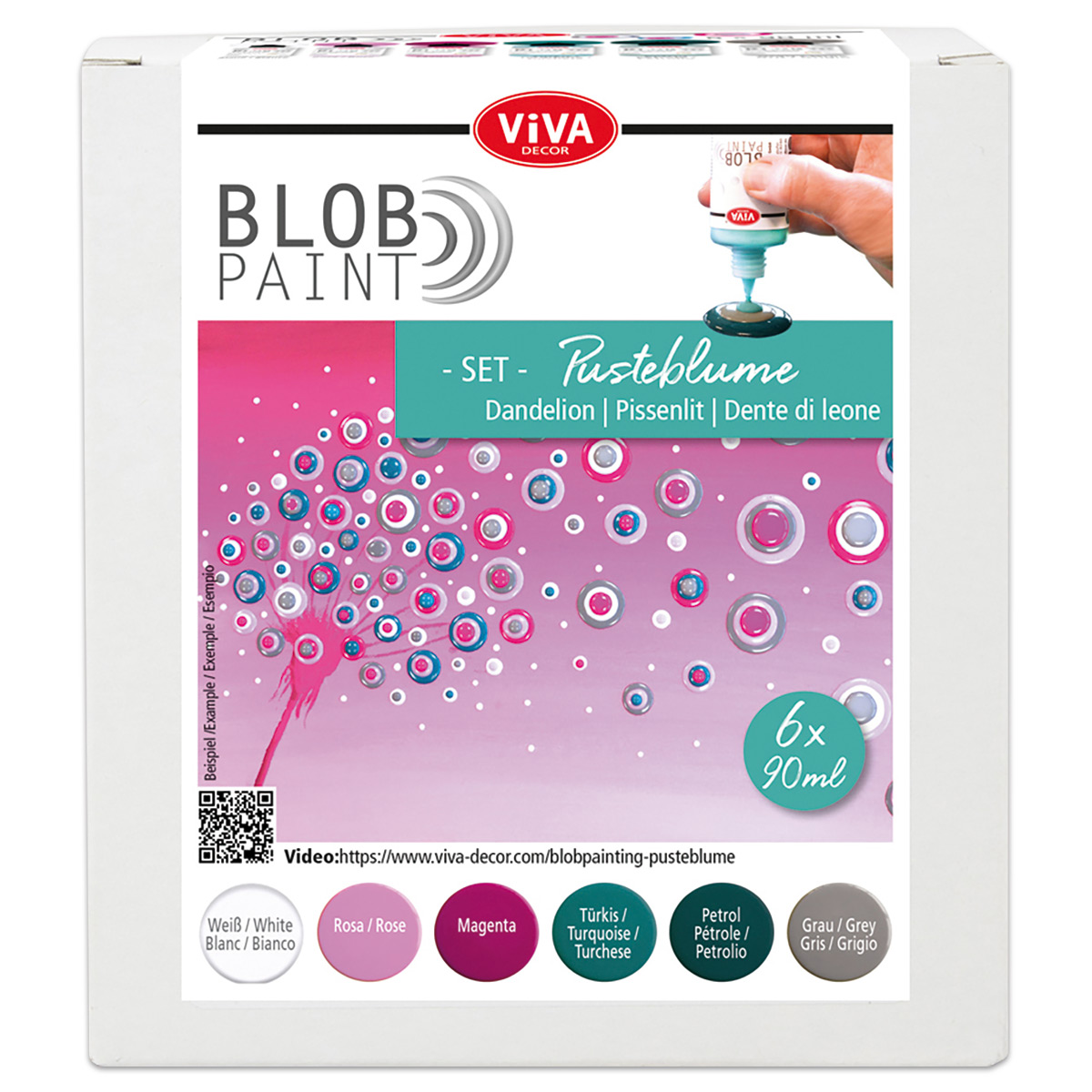 Blob Paint Farbset Pusteblume