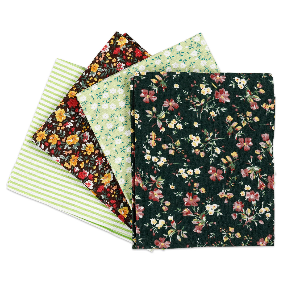 Patchwork-Stoff-Paket 4 Zuschnitte à 45x55cm grün