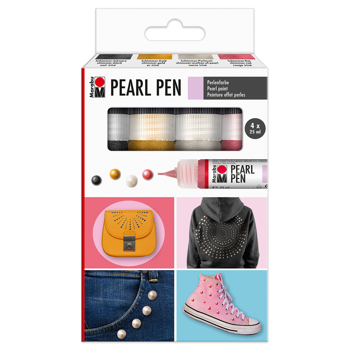 Marabu Pearl Pen 4 Farben à 25ml