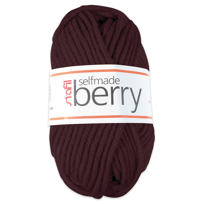 Wolle Berry 6-7mm 50g dunkelbraun