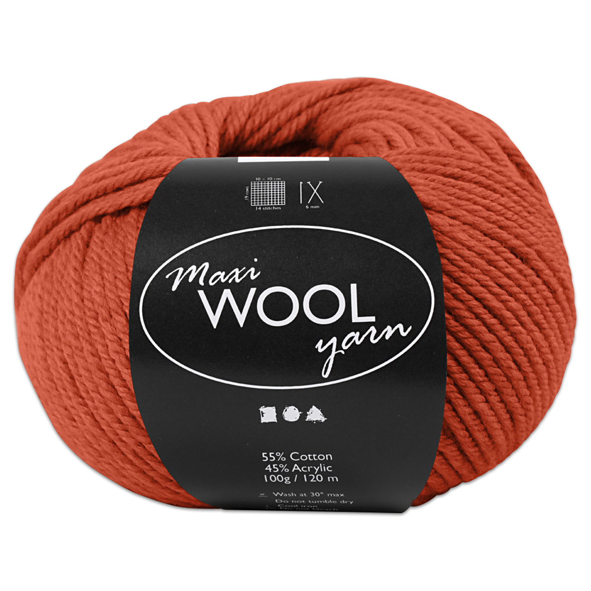 Garn Maxi-Wolle ca. 100g rostrot