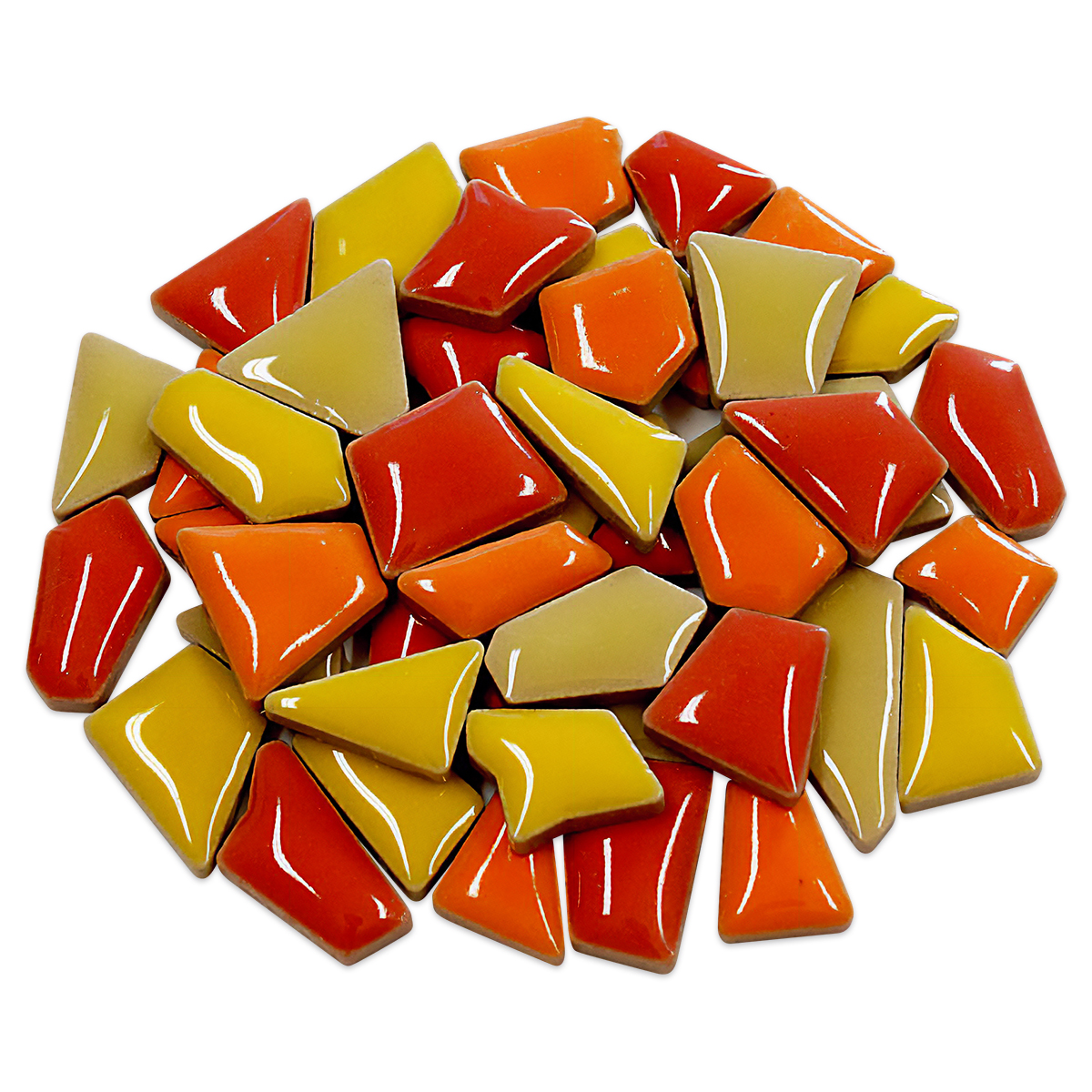 Flip-Keramik Mini 200g ca. 160 Steine rot mix Flip-Keramik Mini 200g ca. 160 Steine rot mix