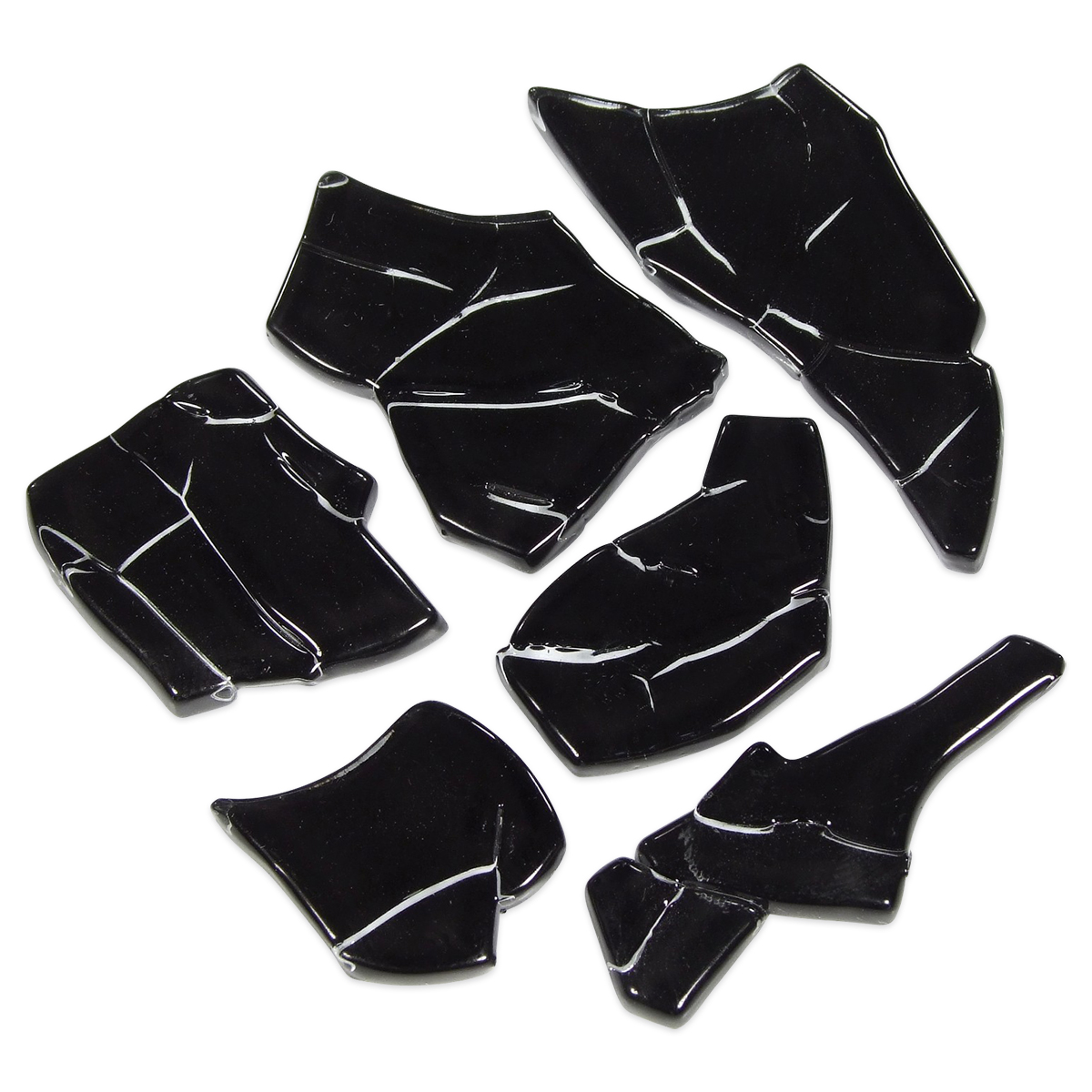 Crash Glas polygonal 500g ca. 190 Steine schwarz Crash Glas polygonal 500g ca. 190 Steine schwarz