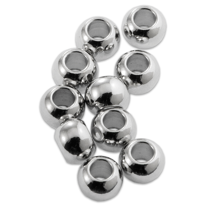 Metallperlen 8x6mm 50 St. platinfarben