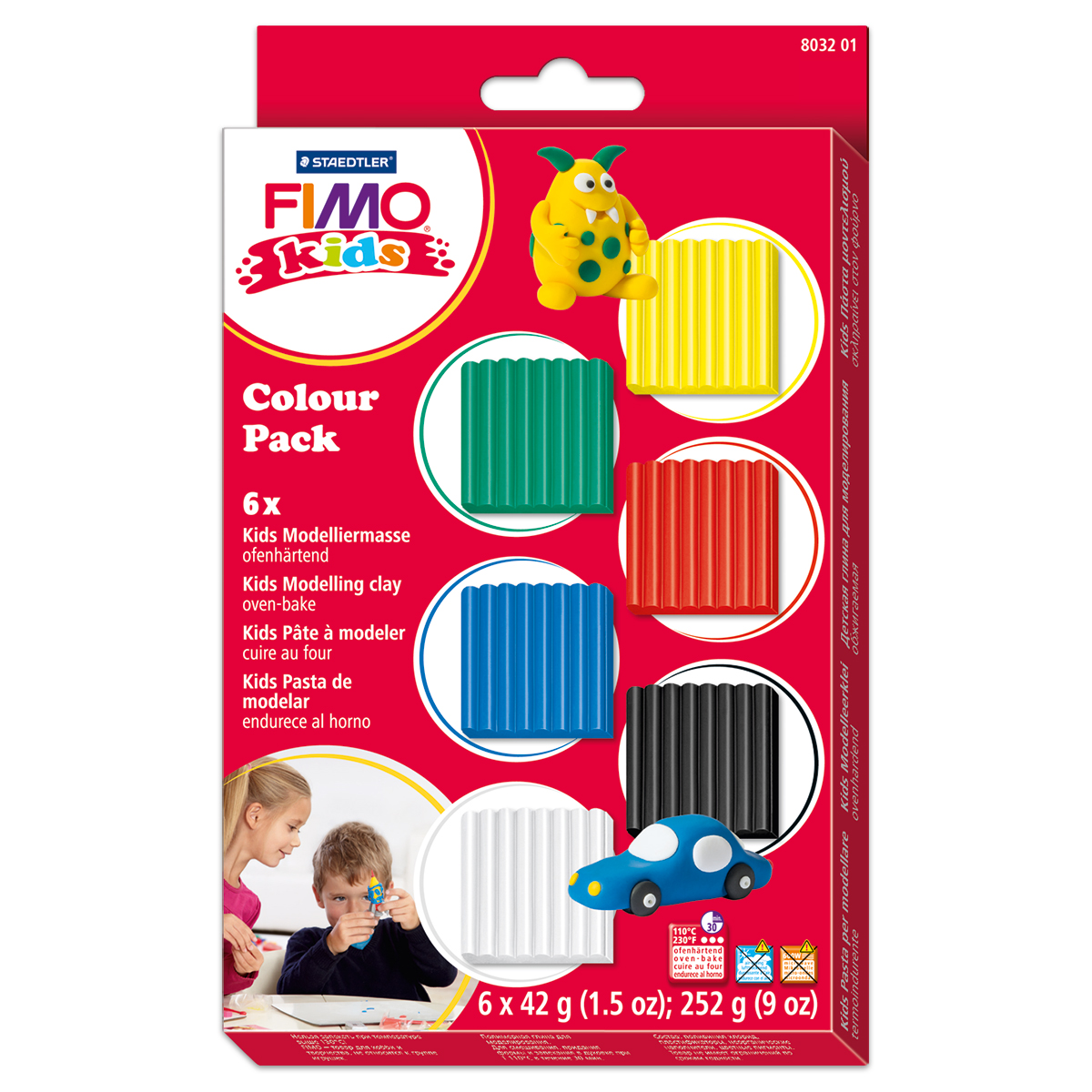 FIMO kids Basic Set 6 St./Farben à 42g