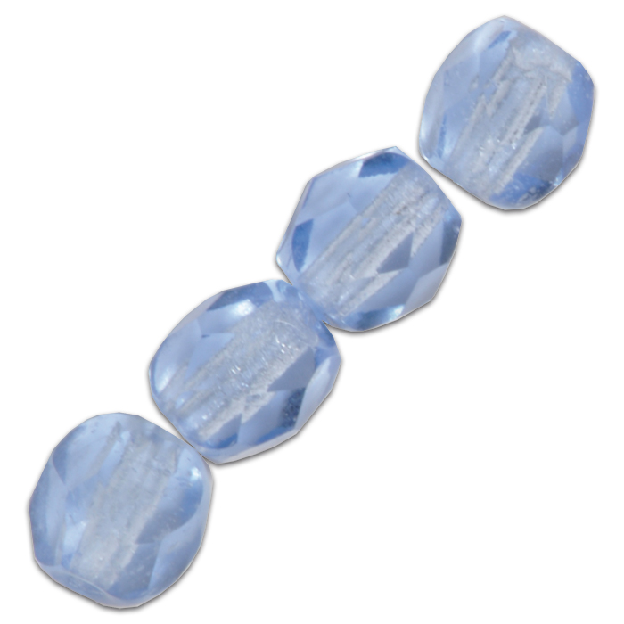 Facettenschliffperlen 4mm 100 St. hellsafir