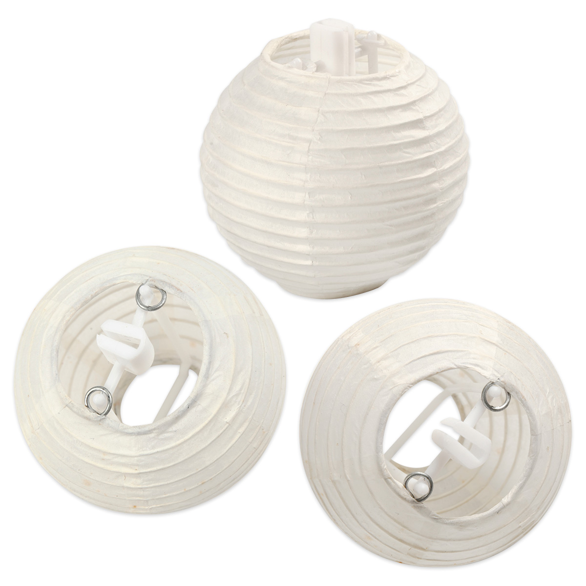 Papierlampions rund Ø 7,5cm 10 St. weiß
