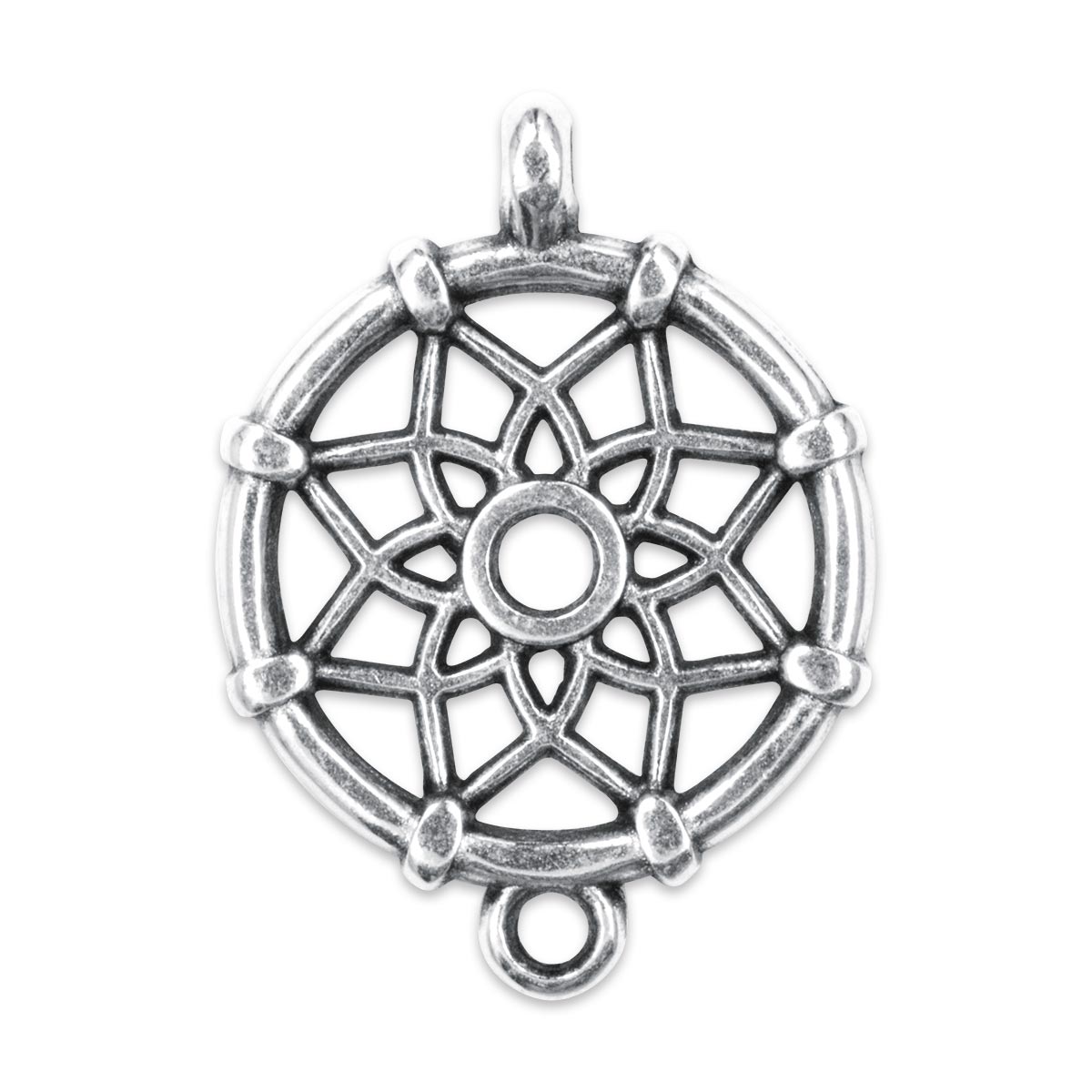 Metallanhänger Traumfänger ca. 18mm altplatin