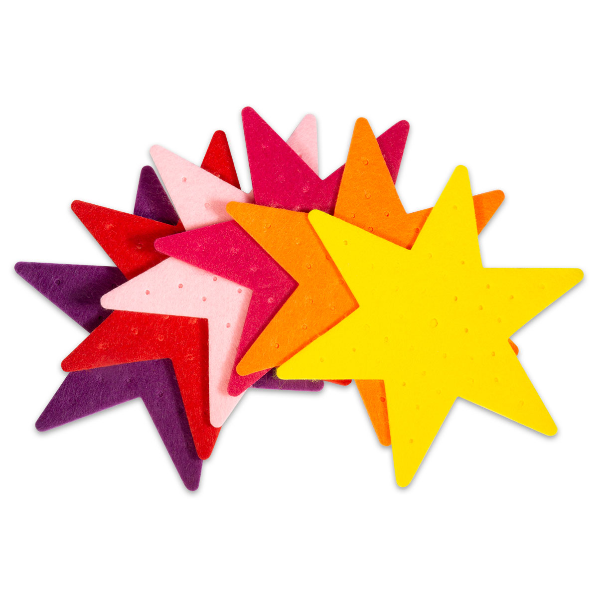 Filzanhänger Stickstern 13x13cm  6 St./Farben