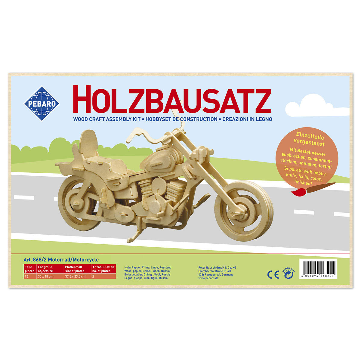 58700868_18RDVqr7P2vsvH Holzbausatz Motorrad 30x18cm 96 Teile