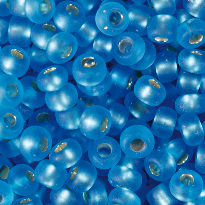 Rocailles transparent matt 2,6mm 17g hellblau