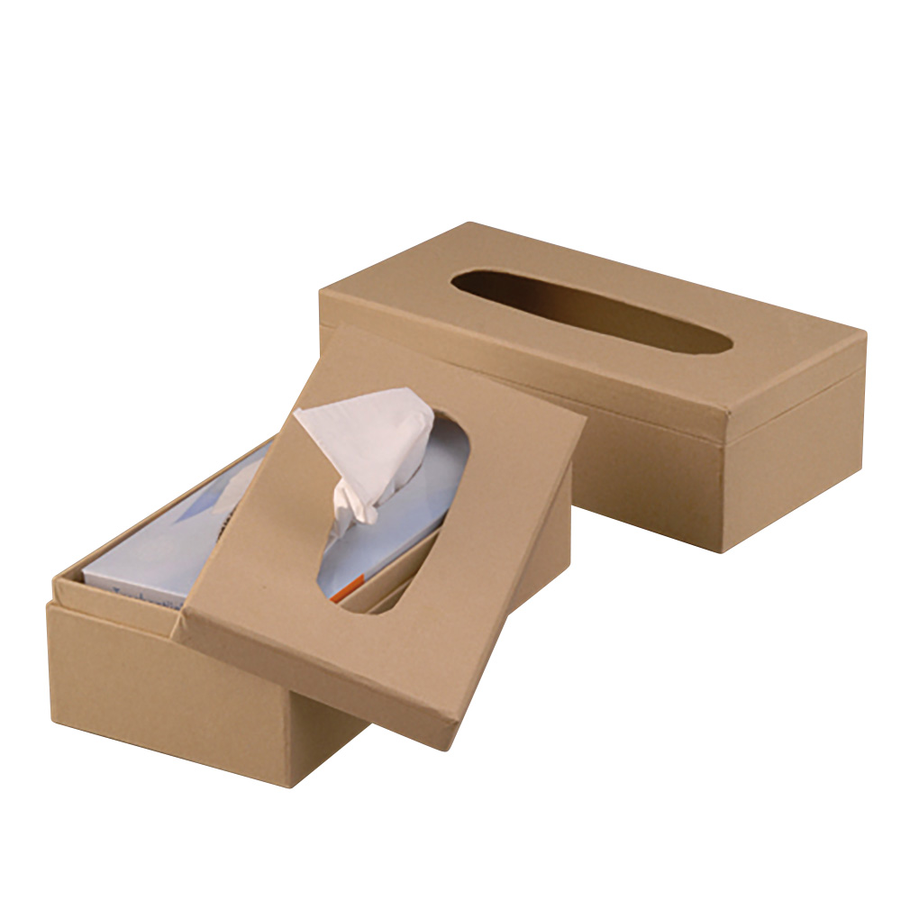 Tissue-Box Karton 26x13x8cm natur
