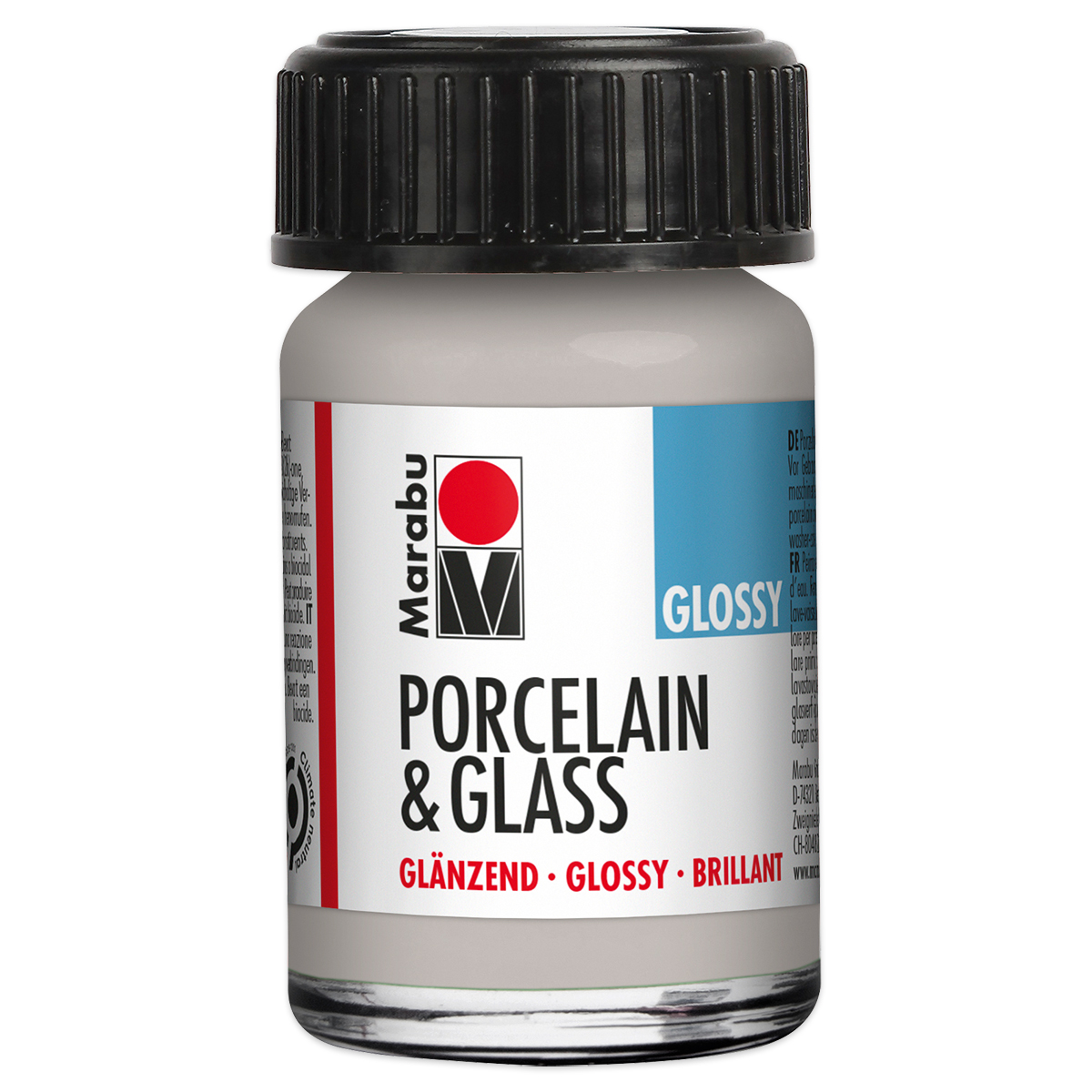 Marabu Porzellan- & Glasmalfarbe 15ml metallic-silber