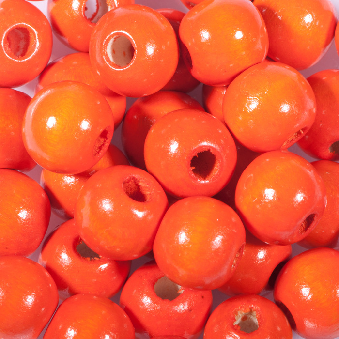 50240405GHWz4gzUSUDIK Holzperlen 12mm 35 St. orange