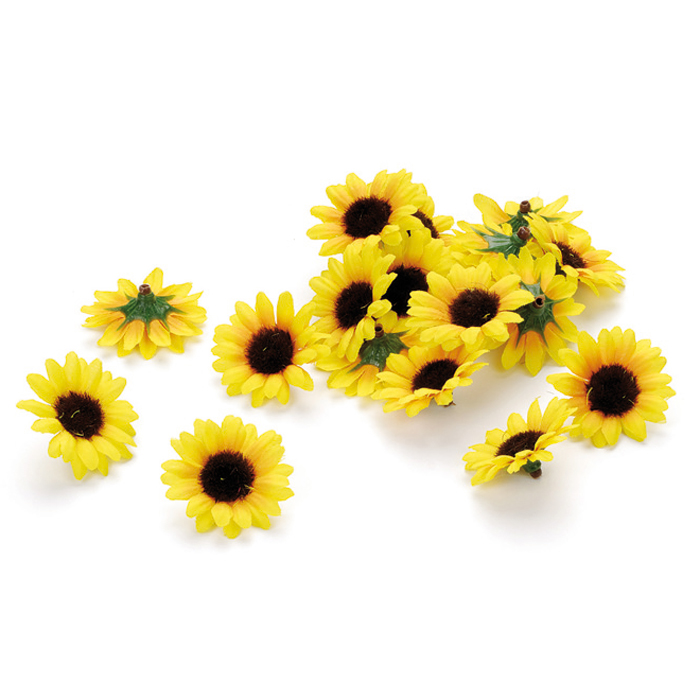 52809745TbIoY0BJdONOs Sonnenblumen textil Ø 3,5cm 22 St.