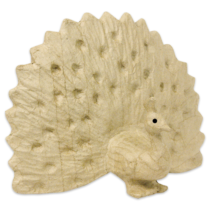 53700103Yq1zf5PDdlzte Pfau Pappmaché 12,5x24x19cm