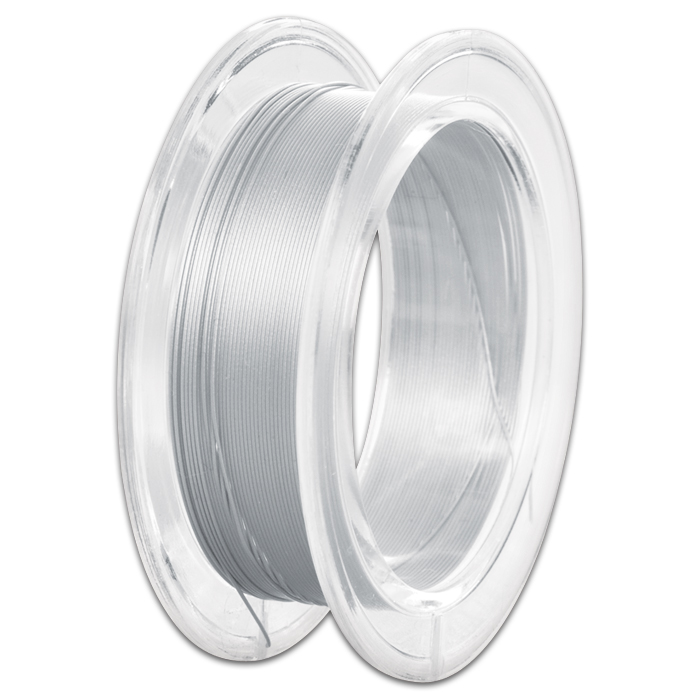 Edelstahldraht 0,4mm 10m perlsilberf./perl silver
