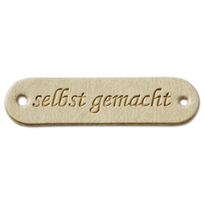 52734401gYFnU0LSTCukw Labels ca. 45x12mm selbst gemacht 4 St. beige