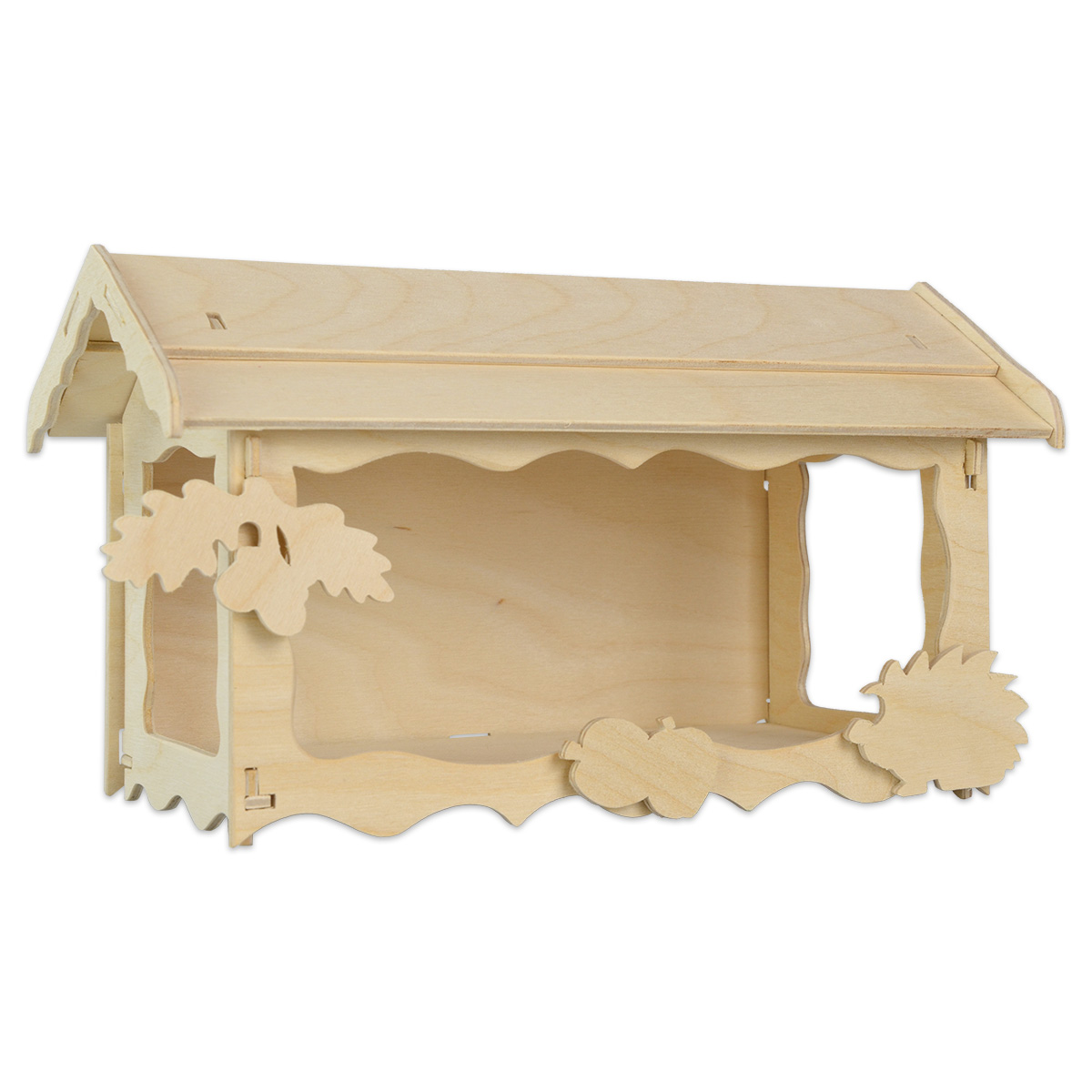 Holzbausatz Vogelhaus 22,5x13x12cm 16 Teile