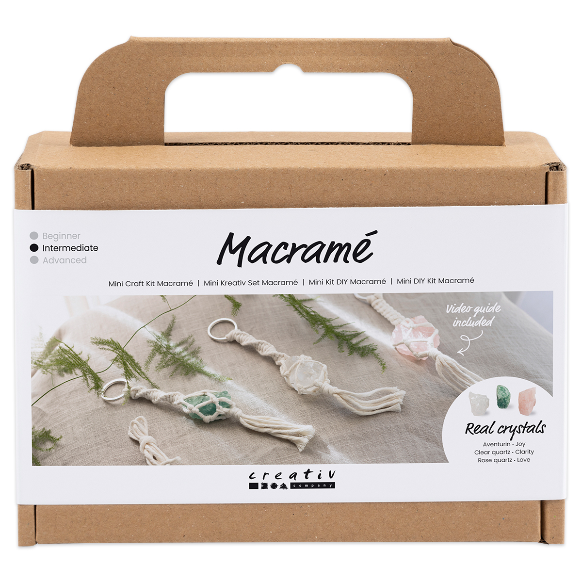 Mini-Kreativset Schlüsselanhänger aus Macramee