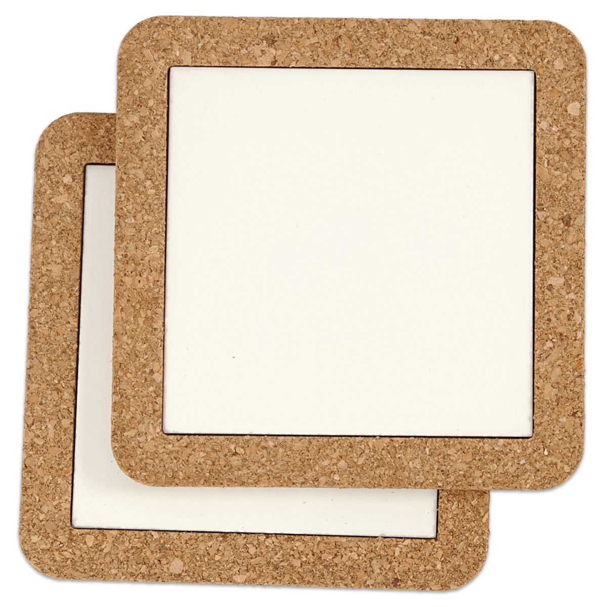 Untersetzer mit Korkrahmen 15,5x15,1x0,5cm natur 2 St.