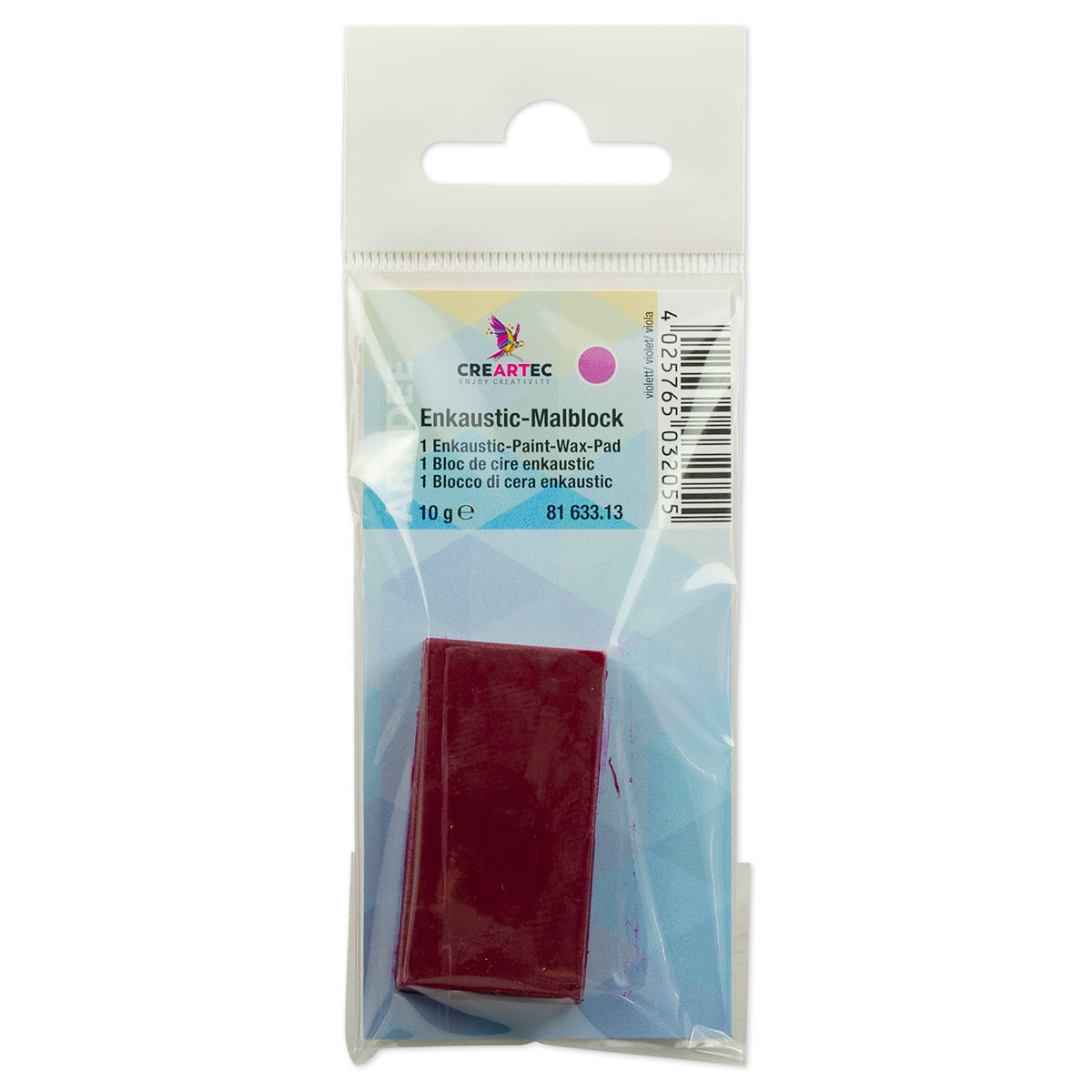Enkaustik-Malblock 45x25x10mm ca. 10g violett