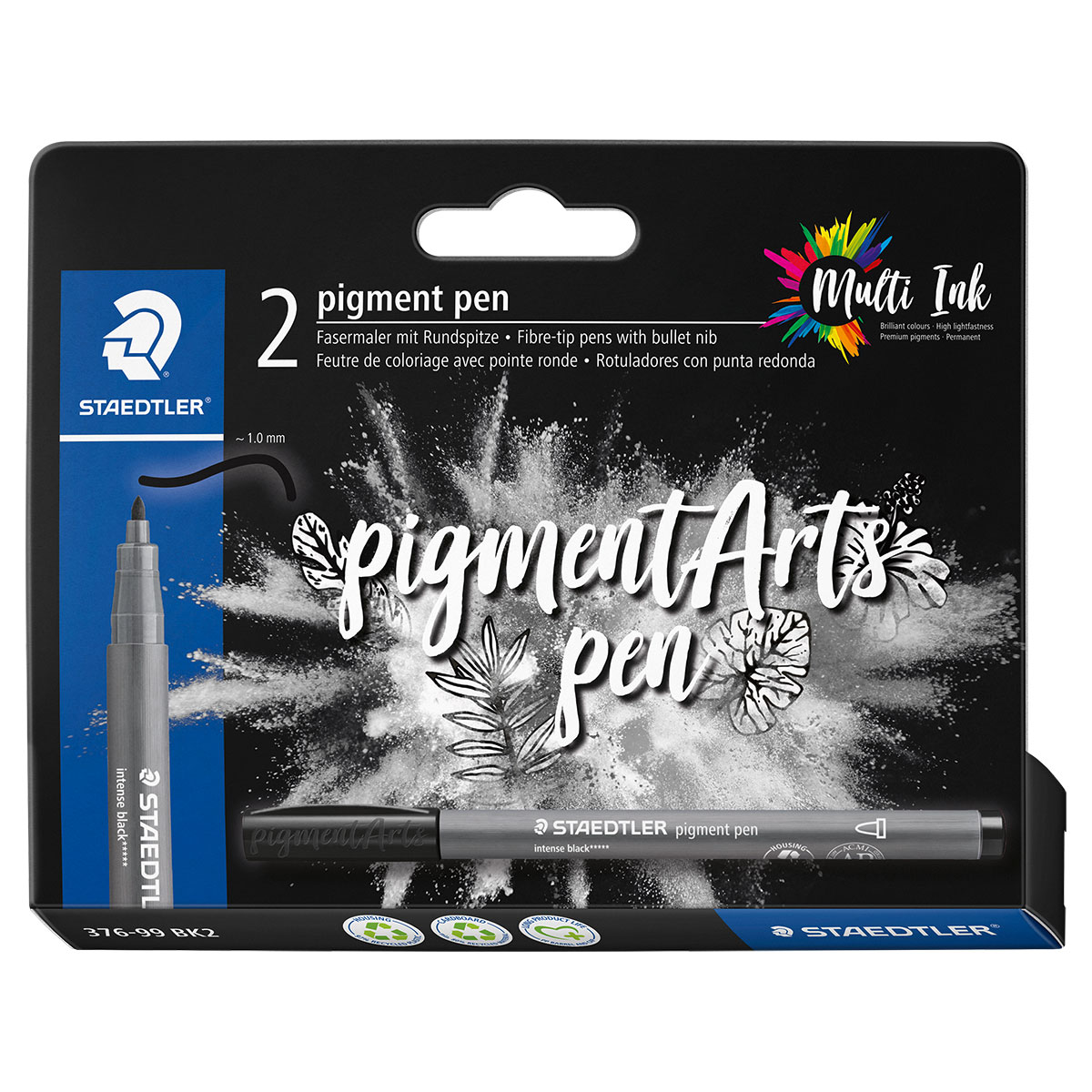 Pigment Arts Pen 2 St. schwarz