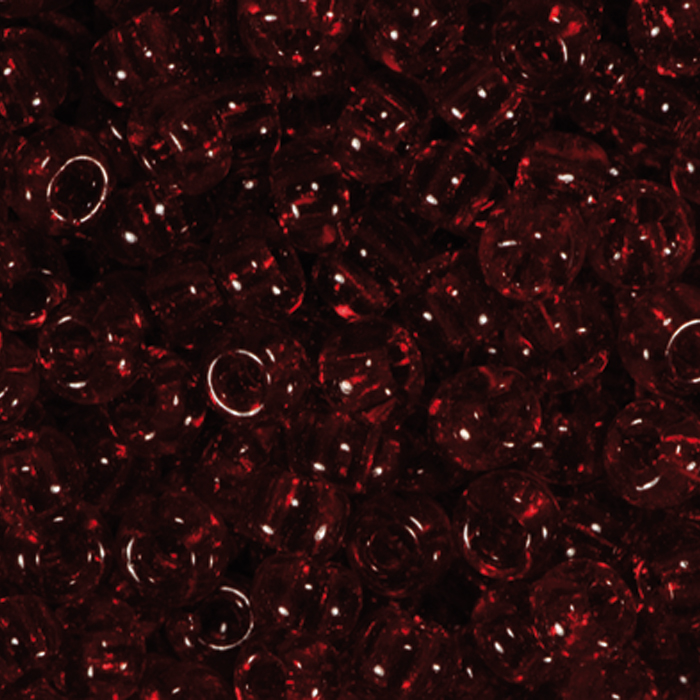 Rocailles transparent 2,6mm 500g rot
