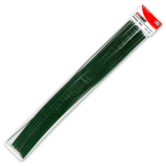 50228221TRJaMglRxgC39 Stieldraht 0,8mm 30cm 45 St. grün