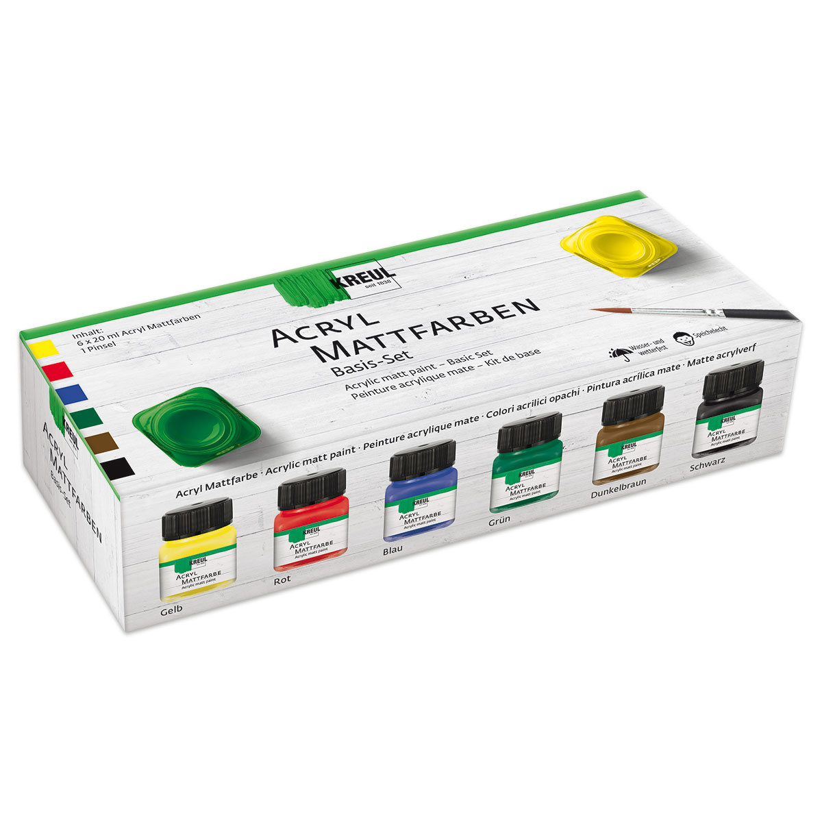 KREUL Acryl Mattfarben-Set Color Basic 6 Farben à 20ml