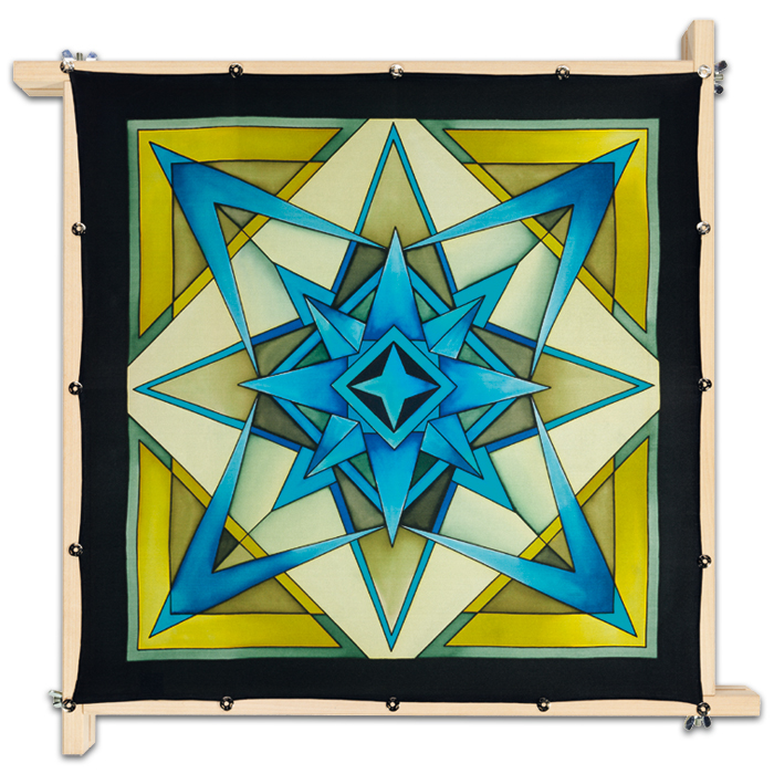 Tuch Gutta schwarz 55x55cm Tara naturweiß