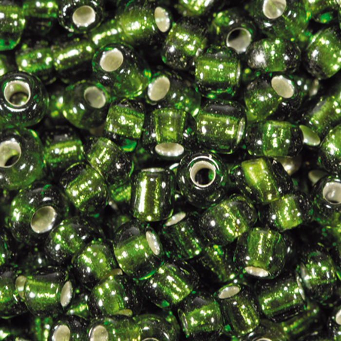 Rocailles transparent 2,6mm 17g oliv