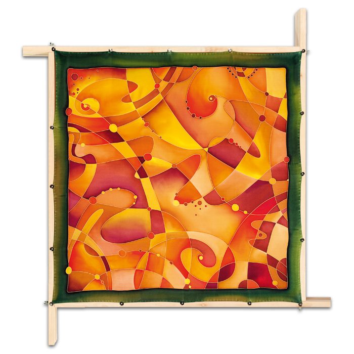 Tuch Gutta schwarz 74x74cm Molly naturweiß