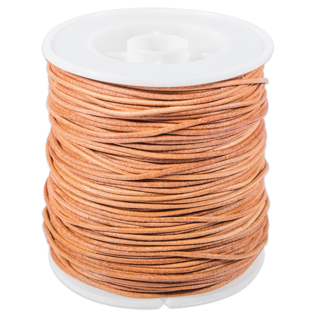 Lederriemchen rund 1mm 50m natur