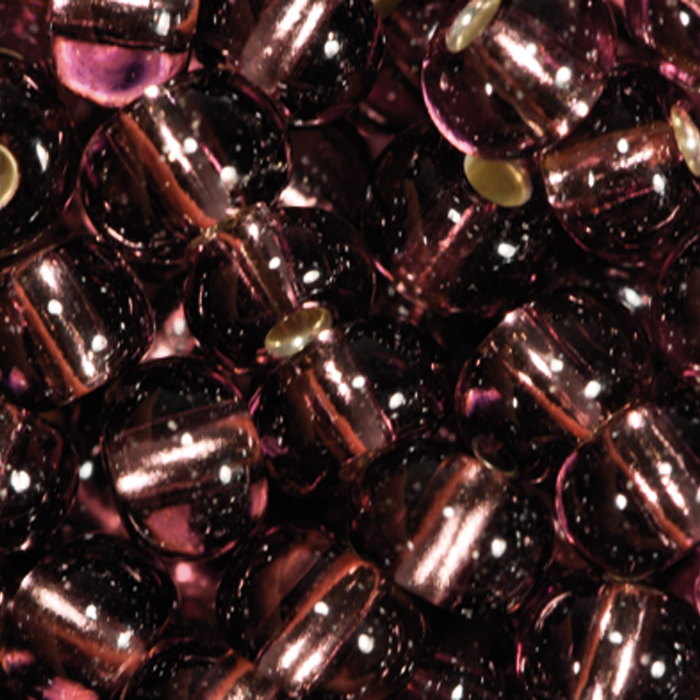 Rocailles transparent 4,5mm 17g dunkellila