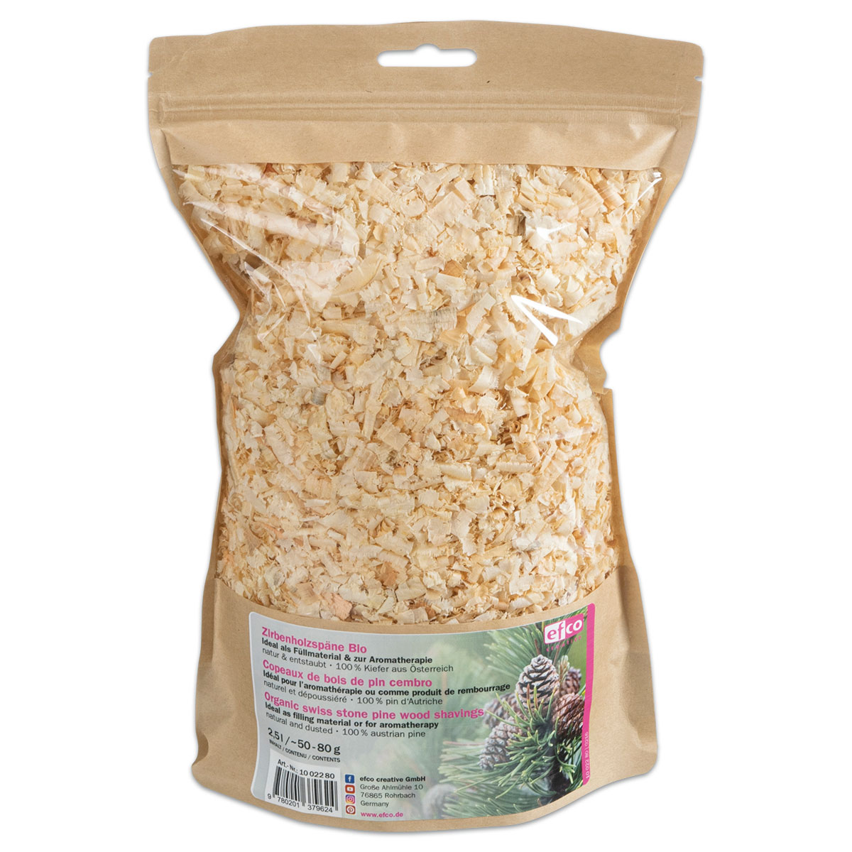 Zirbenholzspäne Bio ca. 50-80g natur