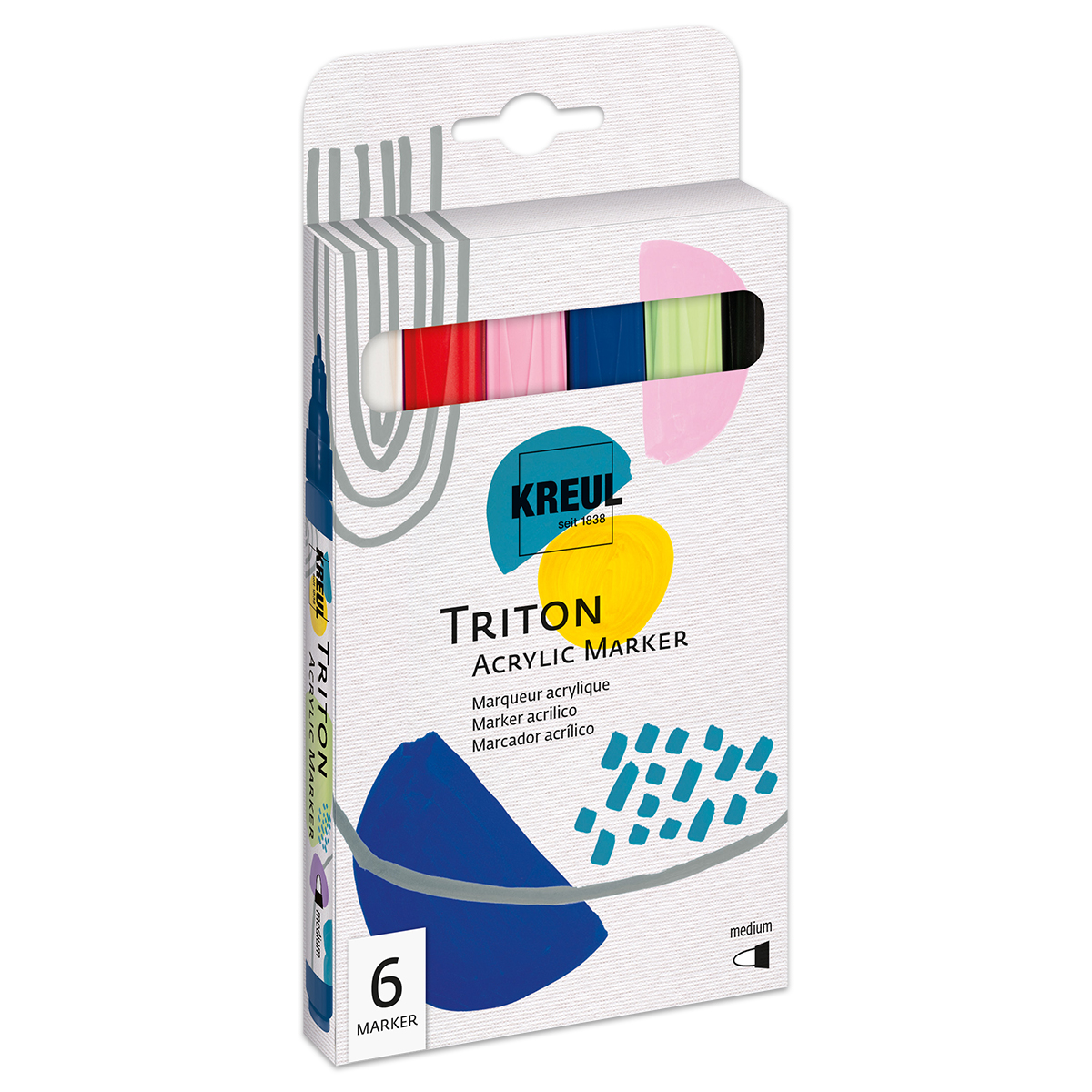 KREUL Triton Acrylic Marker medium Set  6 St./Farben