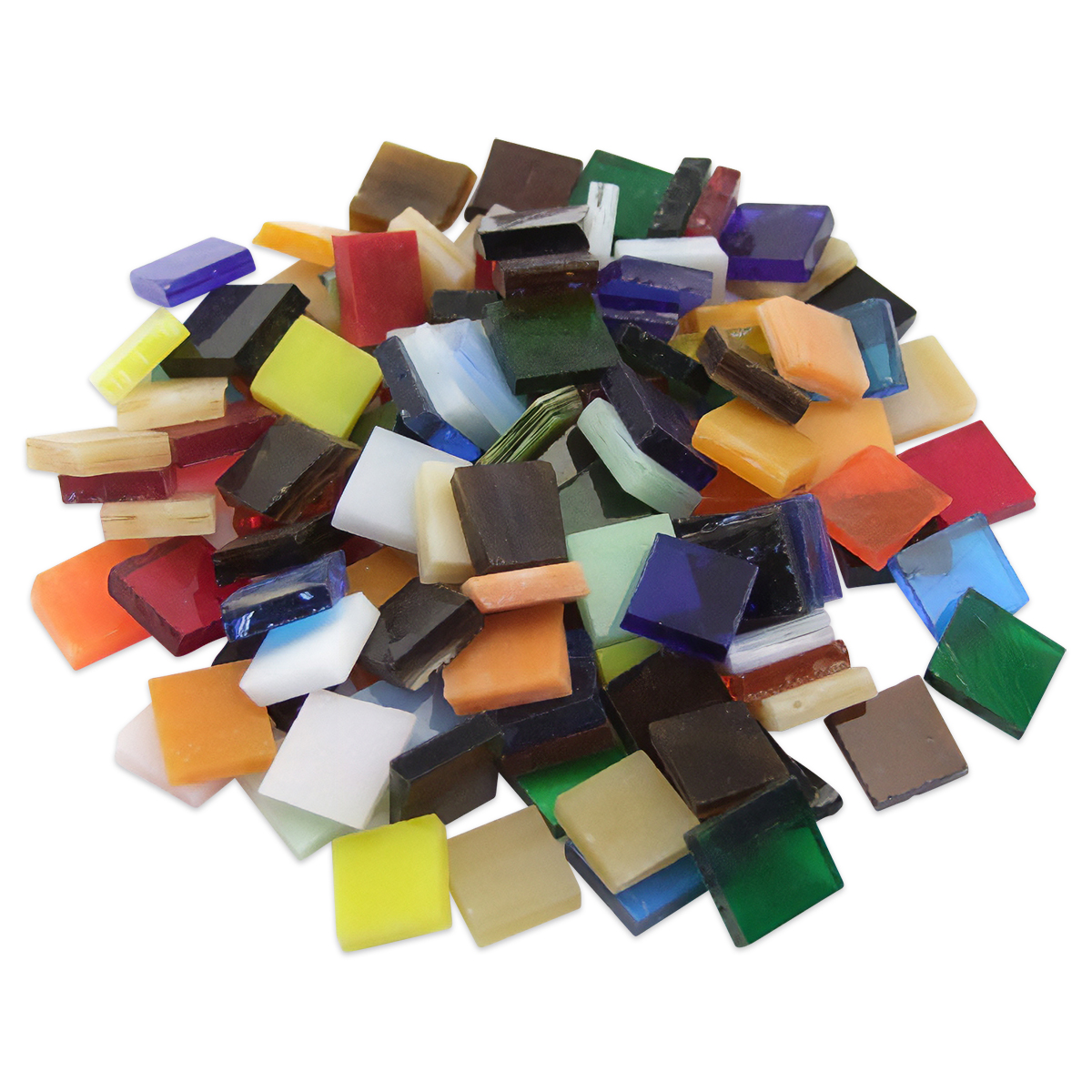 Tiffany-Glasmosaik 15x15x4mm opak bunt-mix Tiffany-Glasmosaik 15x15x4mm opak bunt-mix